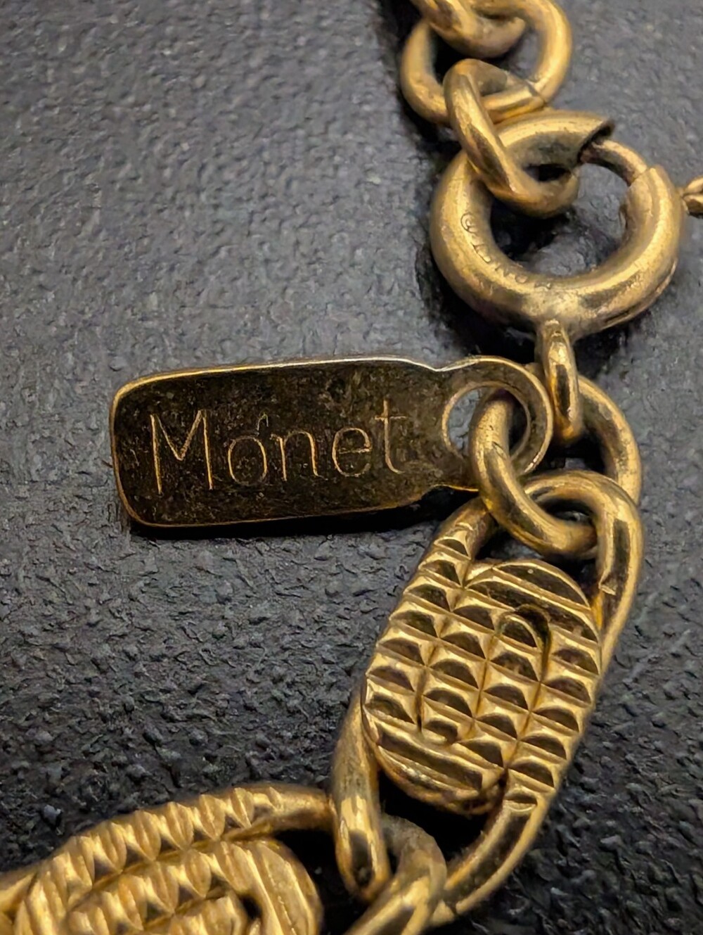 #7. Monet 54" Gold-Tone Necklace with Black Accent Clip-On Earrings - Picture 3 of 3